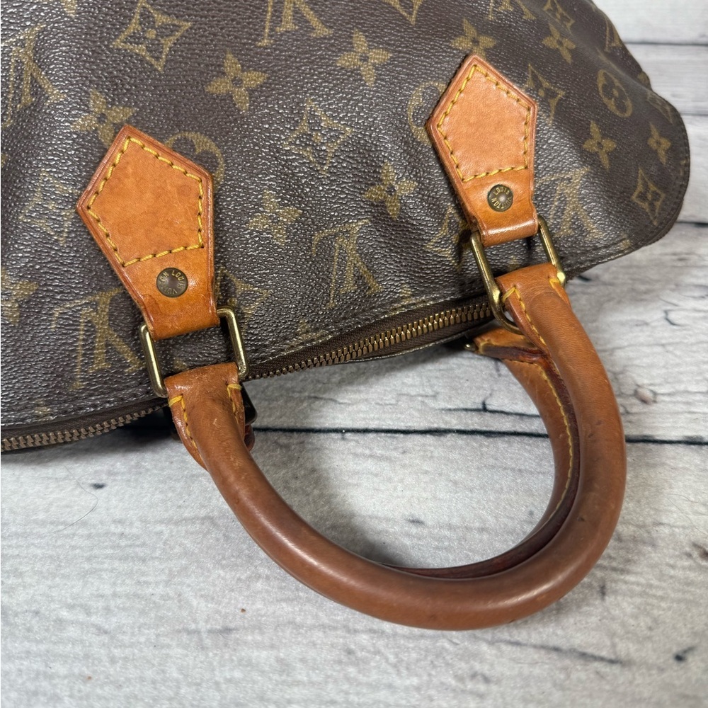 Louis Vuitton Alma Brown Monogram Leather Canvas Handbag - Picture 6 of 16